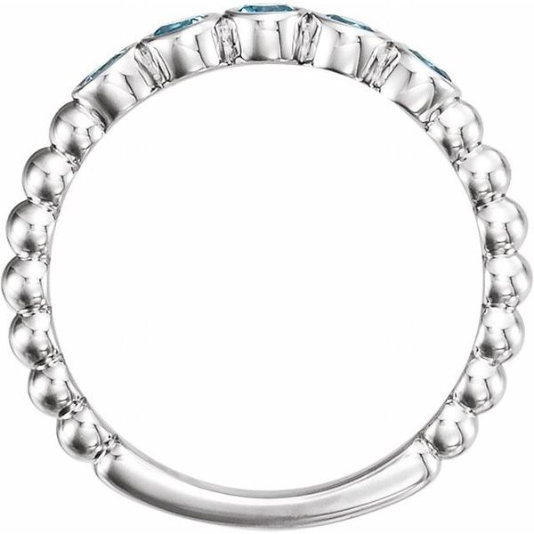Beaded Bezel-Set Ring - Image 2