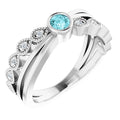 Criss-Cross Bezel-Set Ring