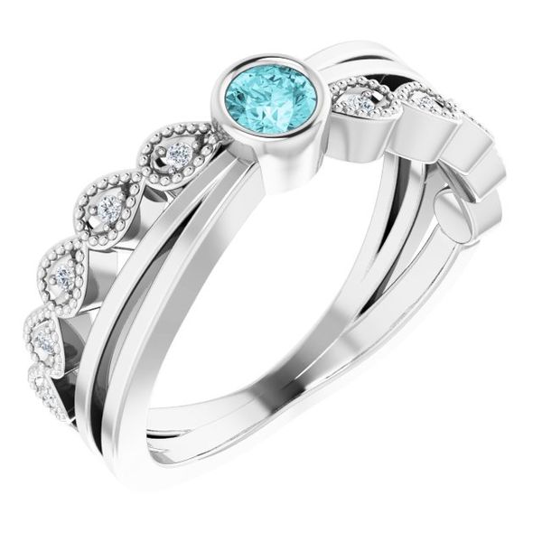 Criss-Cross Bezel-Set Ring