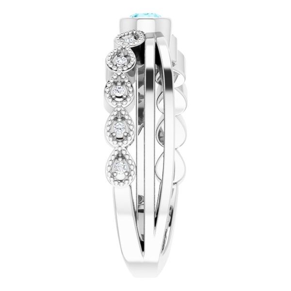 Criss-Cross Bezel-Set Ring - Image 4