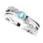 Criss-Cross Bezel-Set Ring - Image 5