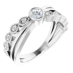 Criss-Cross Bezel-Set Ring
