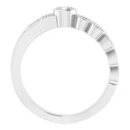 Criss-Cross Bezel-Set Ring - Image 2