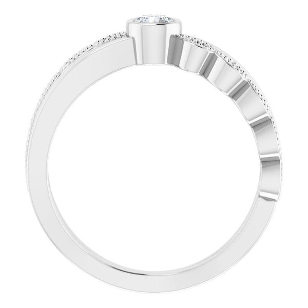 Criss-Cross Bezel-Set Ring - Image 2