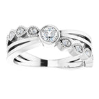 Criss-Cross Bezel-Set Ring - Image 3