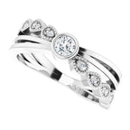 Criss-Cross Bezel-Set Ring - Image 5