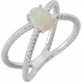 Criss-Cross Cabochon Ring