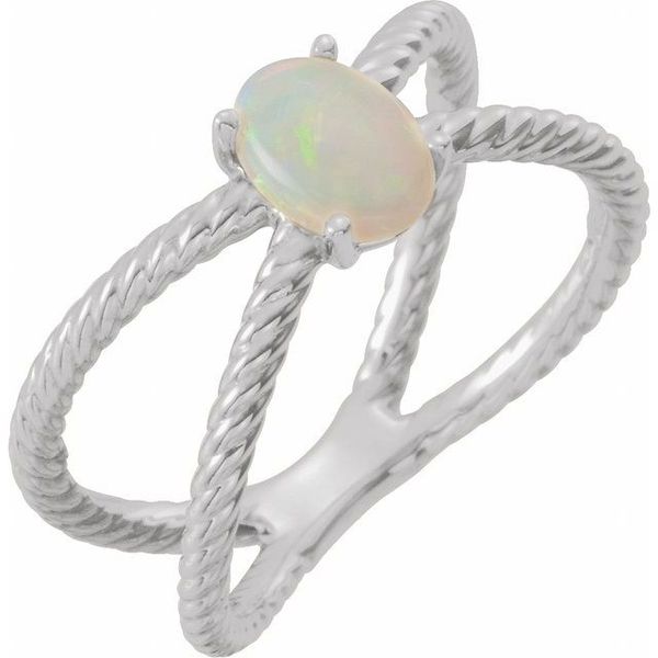 Criss-Cross Cabochon Ring