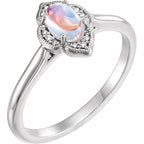 Clover Cabochon Ring