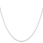 Leslie's 14K White Gold 1mm D/C Open Long Link Cable Chain - Image 2
