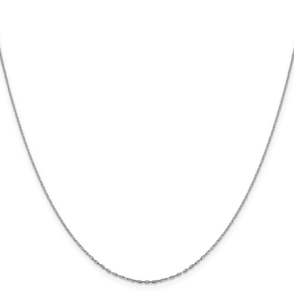 Leslie's 14K White Gold 1mm D/C Open Long Link Cable Chain - Image 2