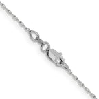 Leslie's 14K White Gold 1mm D/C Open Long Link Cable Chain - Image 3