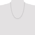 Leslie's 14K White Gold 1mm D/C Open Long Link Cable Chain - Image 4