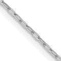 Leslie's 14K White Gold 1mm D/C Open Long Link Cable Chain