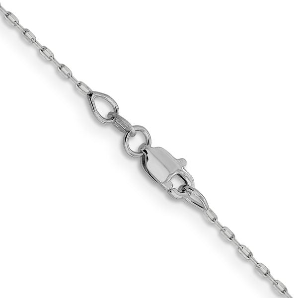 Leslie's 14K White Gold 1mm D/C Open Long Link Cable Chain - Image 3