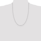 Leslie's 14K White Gold 1mm D/C Open Long Link Cable Chain - Image 4