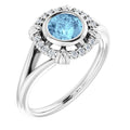 Bezel-Set Halo-Style Ring