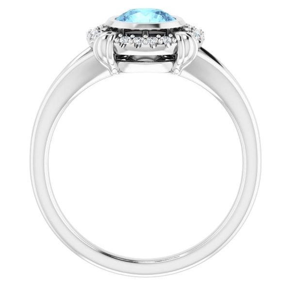 Bezel-Set Halo-Style Ring - Image 2