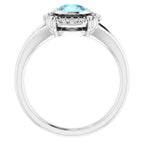 Bezel-Set Halo-Style Ring - Image 2