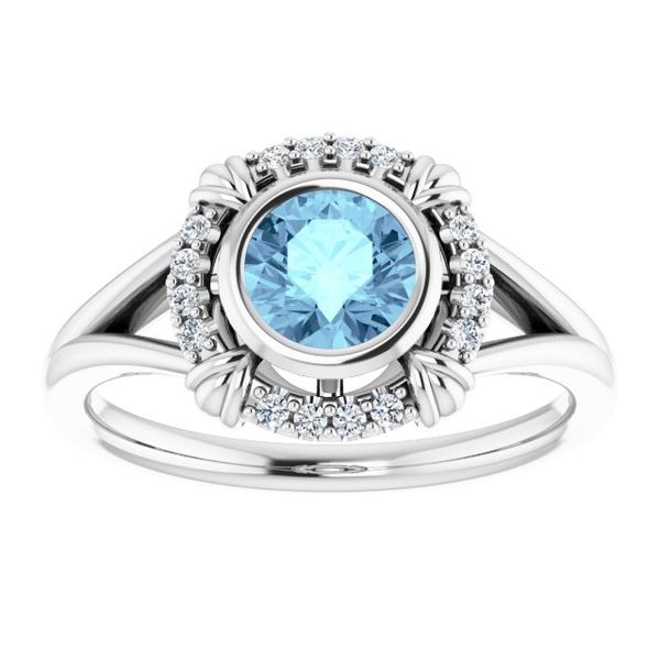 Bezel-Set Halo-Style Ring - Image 3
