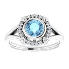 Bezel-Set Halo-Style Ring - Image 3