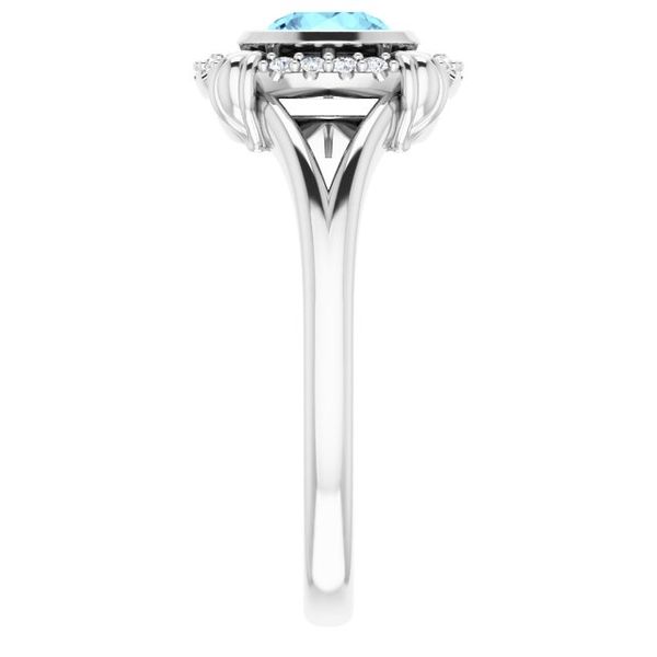 Bezel-Set Halo-Style Ring - Image 4