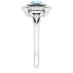 Bezel-Set Halo-Style Ring - Image 4