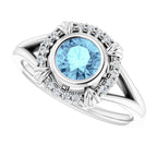 Bezel-Set Halo-Style Ring - Image 5
