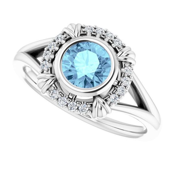 Bezel-Set Halo-Style Ring - Image 5