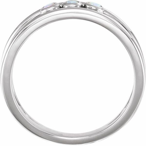 Three-Stone Bezel-Set Ring - Image 2
