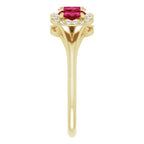 Halo-Style Three-Stone Ring - Image 4