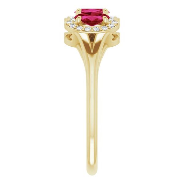 Halo-Style Three-Stone Ring - Image 4