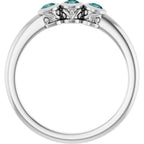 Three-Stone Bezel-Set Ring - Image 2