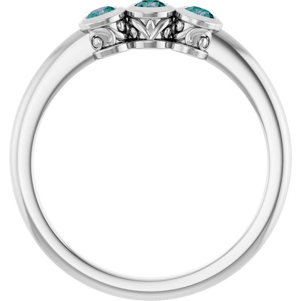 Three-Stone Bezel-Set Ring - Image 2