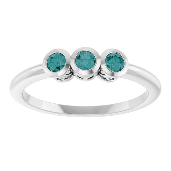 Three-Stone Bezel-Set Ring - Image 3