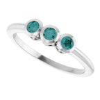 Three-Stone Bezel-Set Ring - Image 5