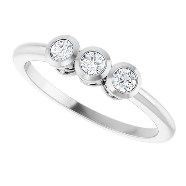 Three-Stone Bezel-Set Ring - Image 5
