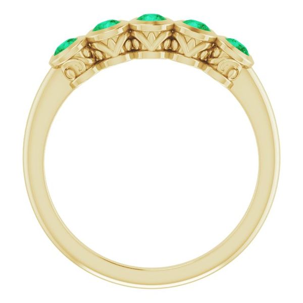 Five-Stone Bezel-Set Ring - Image 2