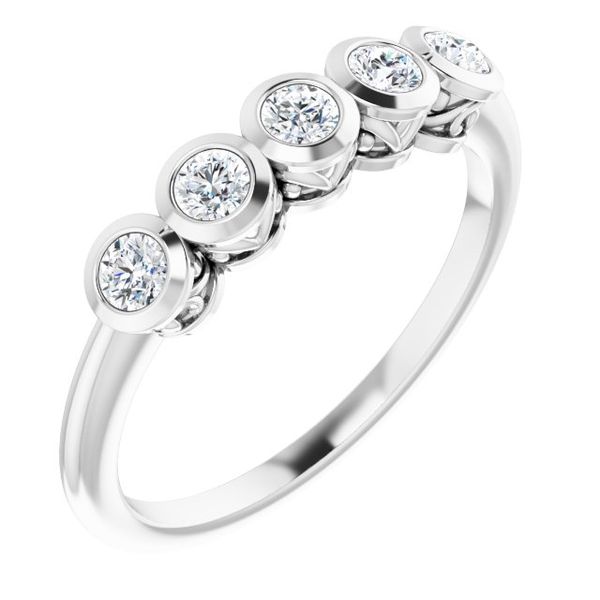 Five-Stone Bezel-Set Ring