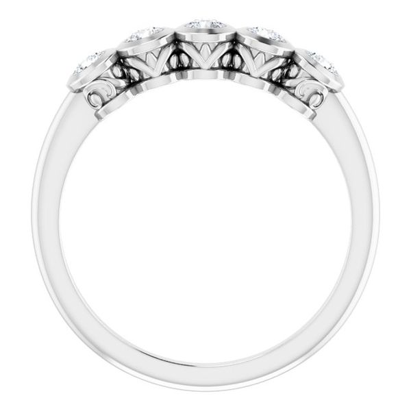 Five-Stone Bezel-Set Ring - Image 2