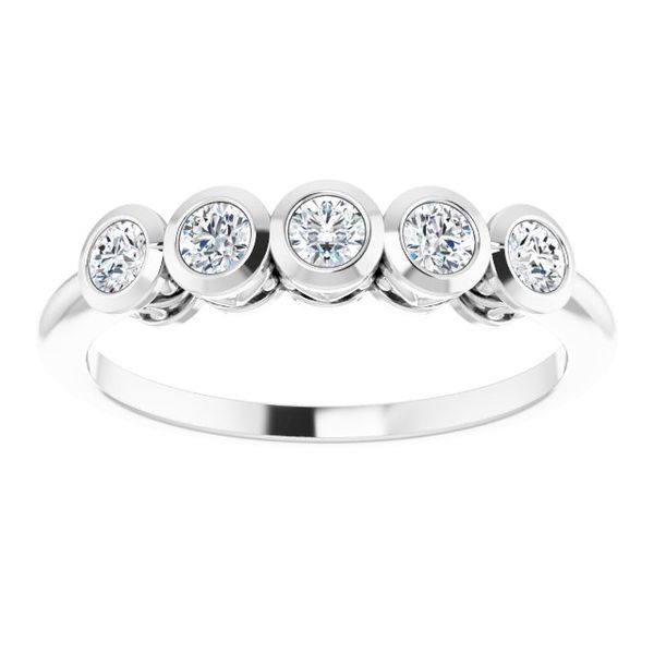 Five-Stone Bezel-Set Ring - Image 3