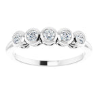 Five-Stone Bezel-Set Ring - Image 3