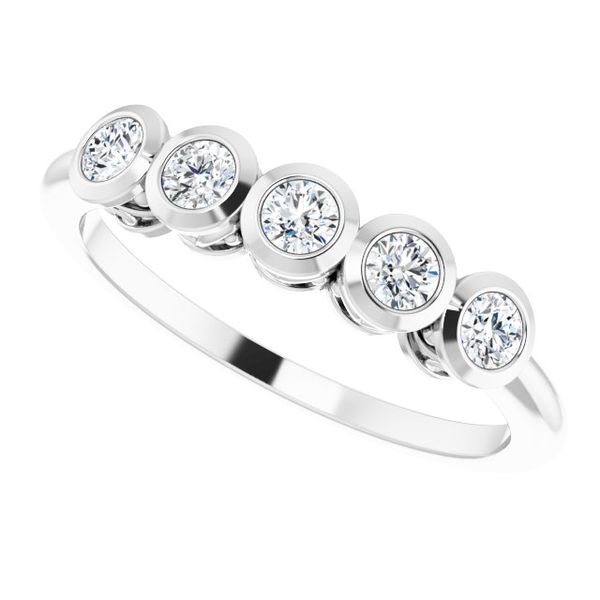 Five-Stone Bezel-Set Ring - Image 5