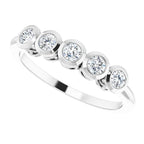Five-Stone Bezel-Set Ring - Image 5