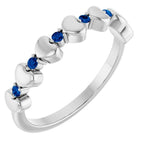 Accented Stackable Heart Ring