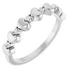 Accented Stackable Heart Ring