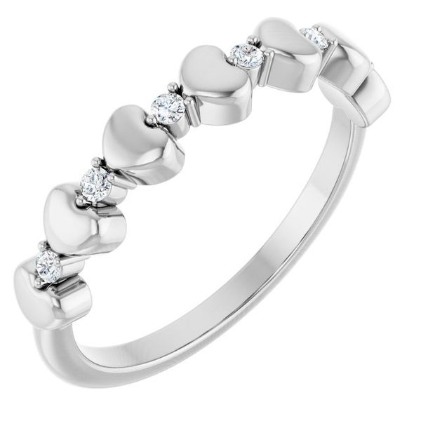 Accented Stackable Heart Ring