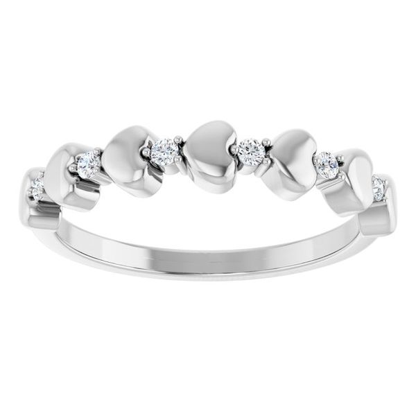 Accented Stackable Heart Ring - Image 3