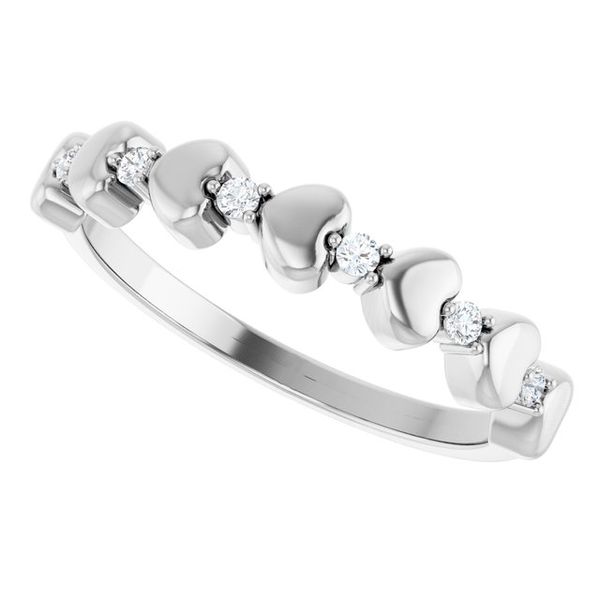 Accented Stackable Heart Ring - Image 5