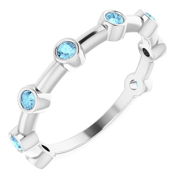 Bezel-Set Bar Ring